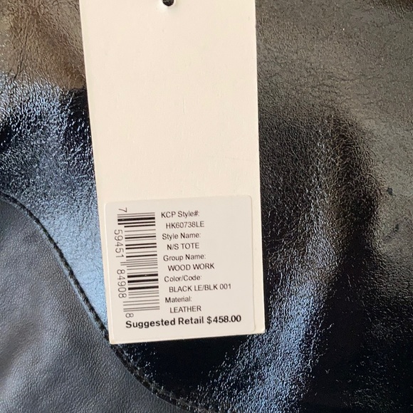 Y2K Black Leather Kiss Clasp Tote - Picture 3 of 12